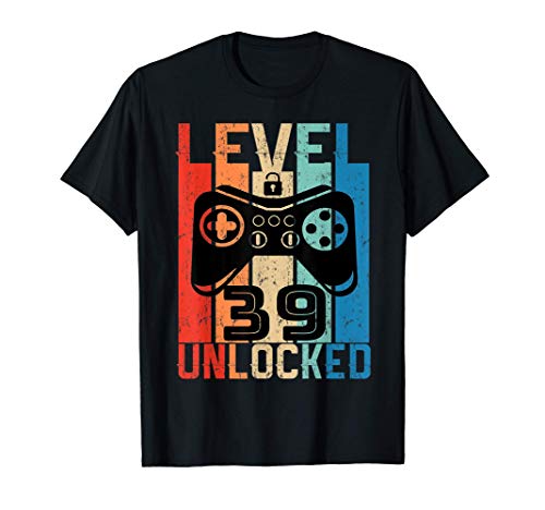 39 Años Cumpleaños videojuego level 39 unlocked nacido 1982 Camiseta