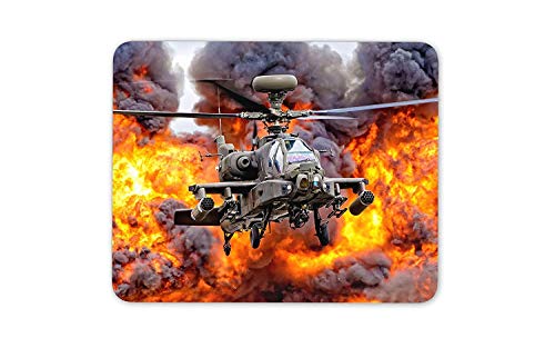 Alfombrilla De Ratón Alfombrilla Antideslizante Apache Helicopter-Air Force Army Computer Gift Alfombrilla De Goma Antideslizante Mouse Pad