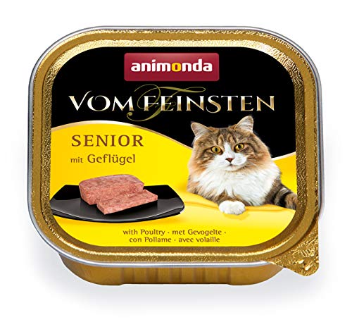 animonda Vom Feinsten Senior, comida húmeda para gatos mayores de 7 años, con ave, 32 x 100 g