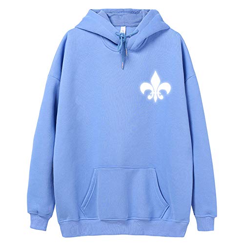 Anoauit Sudaderas con Capucha para Hombre Hip-Hop Fashion Plus Fleece Suéter con Capucha Unisex Reflective Loose Pullover Hoodies Imprimir Sudaderas con Capucha-Thined 4_XX-Grande