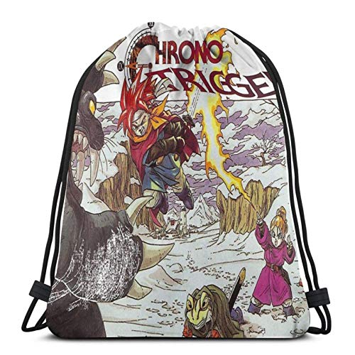 AOOEDM Chrono Trigger Snes Sport Sackpack Mochila con cordón Bolsa de gimnasio Saco