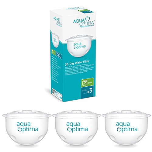 Aqua Optima Pack de filtros iónicos, Blanco, 9,50x23,5x7,5 cm, 3 Unidades