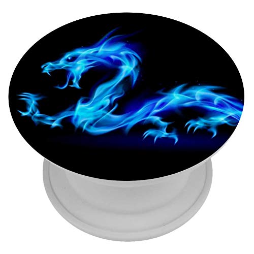 ART VVIES Blue Fire Abstract Dragon Kickstand ABS en expansión para tabletas, lectores electrónicos y teléfonos Inteligentes