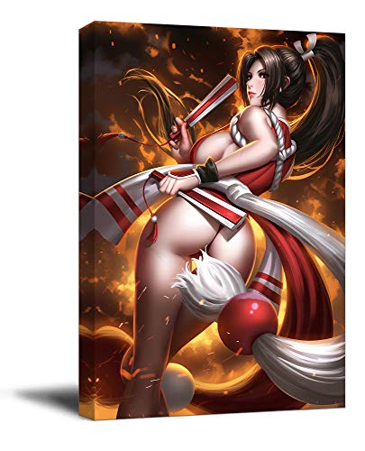 ARYAGO The King of Fighters - Póster enmarcado (30,48 x 45,72 cm), diseño de Mai Shiranui