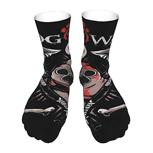 AsakawaKoutarou God Pug Dog Of War Travel christmas gifts Moda Unisex Estampado Algodón Transpirable Deporte Casual Socks Calcetines Long Calcetines Thick Calcetines