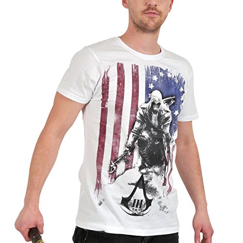 Assassin's Creed III Connor Kenway T-Shirt Burned Flag Small Size S