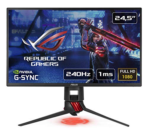 ASUS XG258Q 24.5" Full HD TN Negro, Rojo Pantalla para PC - Monitor (62,2 cm (24.5"), 1920 x 1080 Pixeles, LED, 1 ms, 400 CD/m², Negro, Rojo)