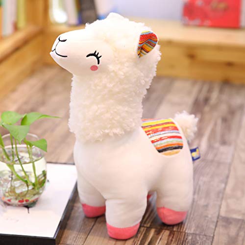 ATATMOUNT Nuevo 25cm Smile Stripe Alpaca Llama Peluche Animales de Peluche Muñeca de Peluche Juguetes para niños Regalos de cumpleaños