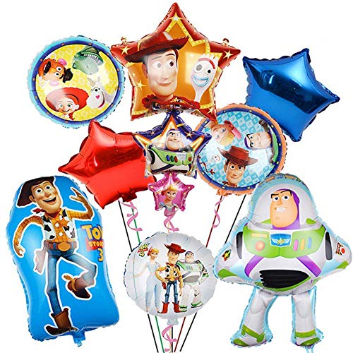 BAIBEI Birthday Party Foil Balloons,Globos de papel de Toy Story Fiesta de cumpleaños Suministros Decoración