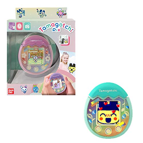 BANDAI- Tamagotchi pix-Verde, 42904