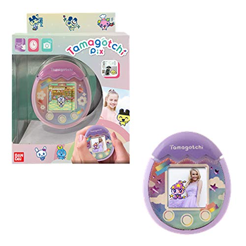 BANDAI- Tamagotchi Pix-Violeta, 42902