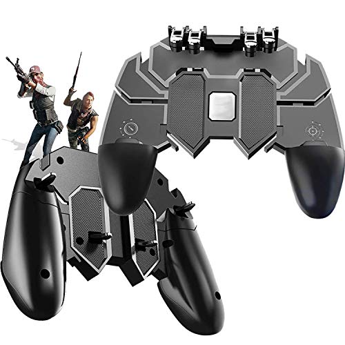 BESTZY PUBG Mobile Game Controller - Mando Joystick Movil Gamepad Gatillos para Movil PUBG Soporte, Controlador Móvil para Android y iOS de 4.7 a 6.5 Pulgadas