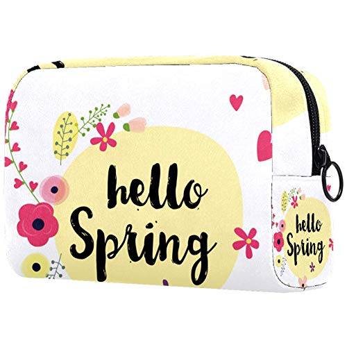 Bolsa de Maquillaje Organizador Pequeñas Bolsas de cosméticos para Mujeres Neceser de Viaje para baño Estuche de Maquillaje Monedero Bolso Feliz Día de Pascua Postal