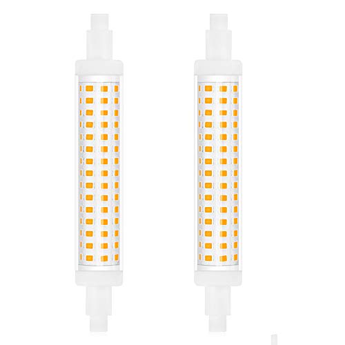 Bonlux 15W No Regulable Bombilla LED R7S Lineal Slim 118MM J118 Blanco Neutro 4000K con 1300LM, 360 Grados (2-Unidades)