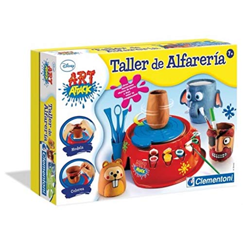 BricoLoco. Taller de alfarería art attack para niños y niñas. Juego con torno alfarero infantil.