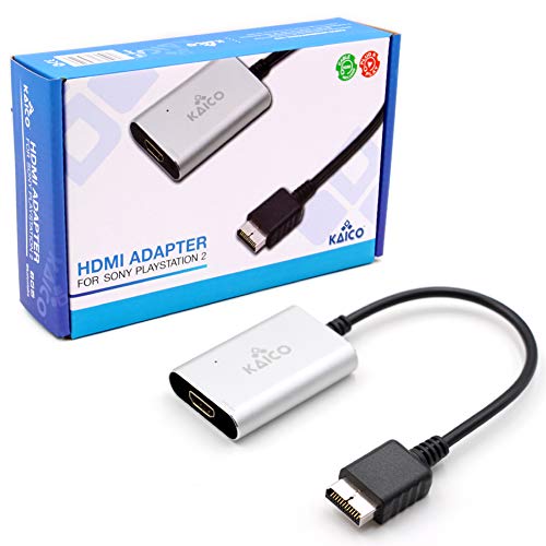 Cable adaptador HDMI para Sony PlayStation 2 (PS2) Incluye un interruptor RGB/componente para soportar todas las salidas. Solución Plug & Play para conectar una PS2 a un moderno televisor Kaico