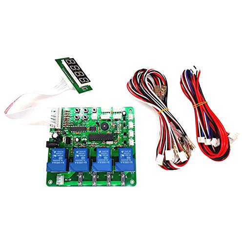 Camisin JY-21 4 dígitos de fichas temporizador para 1-4 dispositivos Pcb Control de tiempo con todos los cables para máquina expendedora de lavadora de coches