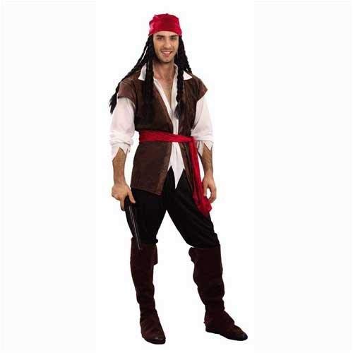 Caribbean Pirate Men's Fancy Dress Costume One Size (disfraz)