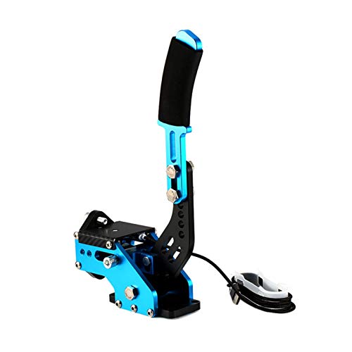 CARWORD Freno de Mano USB - Universal Horizontal Drift Rally Racing Handbrake Palanca Periféricos para Juegos Profesionales para Juegos de Carreras G25 / 27/29 T500 Dirt Rally con Abrazadera,Azul