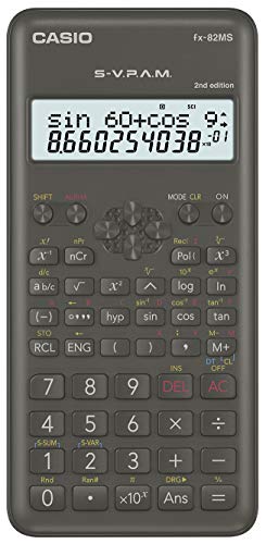 Casio FX-82MS-2- Calculadora científica, color gris oscuro