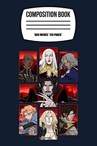 Castlevania Group Shot Panels MG Notebook: 120 Wide Lined Pages - 6" x 9" - College Ruled Journal Book, Planner, Diary for Women, Men, Teens, and Children