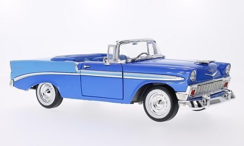 Chevrolet Bel Aire, metálico-azul/azul claro, 1956, Modelo de Auto, modello completo, Lucky El Cast 1:18