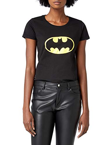 Collectors Mine - Camiseta de Batman con cuello redondo de manga corta para mujer, talla 40, color negro