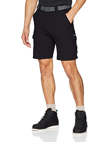 Columbia Silver Ridge II Cargo Short Pantalón Corto, Nailon, Hombre, Negro (Black), Talla US: W34/L12/ (EU W44/L12)