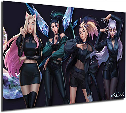 Coobal League Legends - Póster para pared (61 x 91 cm), diseño de Kda 2020 Ahri Kaisa Akali Evelynn The Baddest Painting and Prints de The Baddest