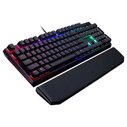 Cooler Master MasterKeys MK750 RGB LED Teclado mecánico para Juegos Cherry MX Rojo, RGB LED, tamaño Completo, reposamuñecas (Grande)