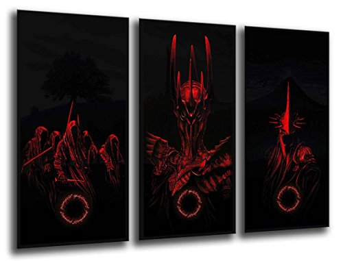 Cuadros Camara Fotográfico El señor de los Anillos, Sauron Tamaño total: 97 x 62 cm XXL, Multicolor