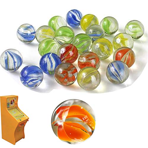 dancepandas Canicas de Vidrio 100PCS 14mm Marmoles de Cristal Canicas de Cristal Adecuado para Jugar al Juego de Mármol y A La Decoración de Jarrones de Peces (Color al Azar)