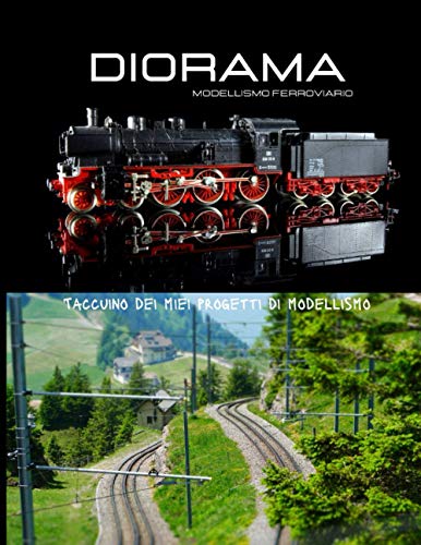 Diorama modellismo ferroviario: Taccuino dei miei progetti di modellismo, schizzo di scena, budget, lista di controllo degli oggetti di scena, riferimenti di vernice.