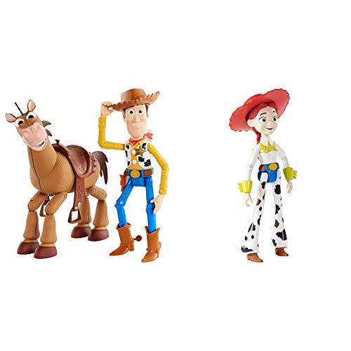 Disney Toy Story 4 Pack de Aventuras de Woody y Perdigón, Juguetes niños + 3 años (Mattel GDB91) + Disney Toy Story 4 Figura Jessie, Juguetes niños + 3 años (Mattel GGX36)