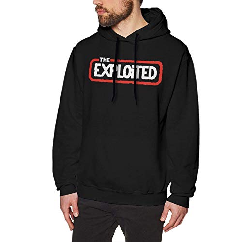 DK-XIa Moda Hombre pulóver con Capucha Sudadera Caliente Negro The Exploited M