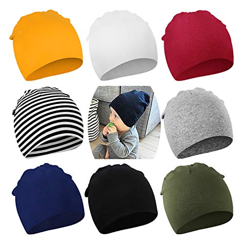 DRESHOW 8 PCS Bebé Beanie Sombrero Recién Nacidos Niño Pequeño Sombrero para Bebés Niños Gorros