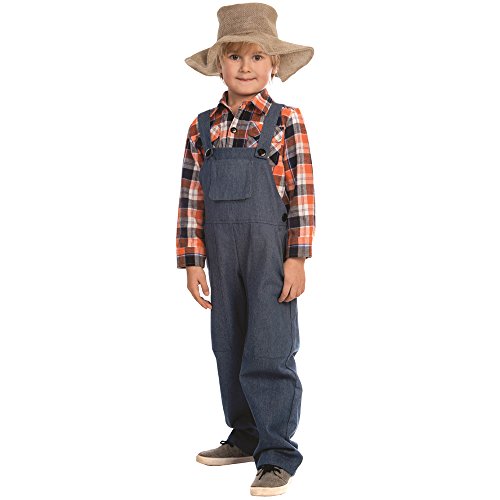 Dress Up America - Disfraz de Granjero para niños, Multicolor, Talla XS, 3-4 años (840-T4)