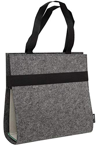 DuneDesign Bolsillo Carpeta 31x34x9cm Bolsa de Almacenamiento A4 Maletín archivador Gris