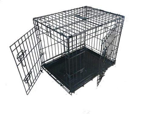 Ellie-Bo Jaula para Perritos, Jaula para Perros con 2 Puertas Plegables, Bandeja Extra Grande Hecha de Metal Resistente a mordeduras de 106,68 cm