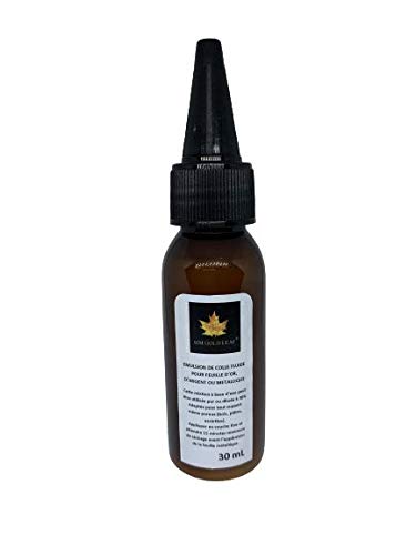 EMULSION de pegamento fluido, 30 ml, para hoja de oro, de plata, metálico