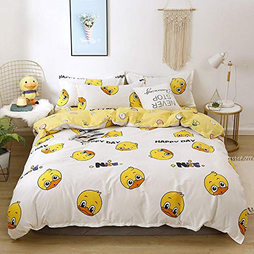 Epissche Cama De Tres Piezas Sabanas Bajeras Juego De Cama 4 De Tres Piezas-Patito Feo_Sábana De Cuatro Piezas 1,5 M