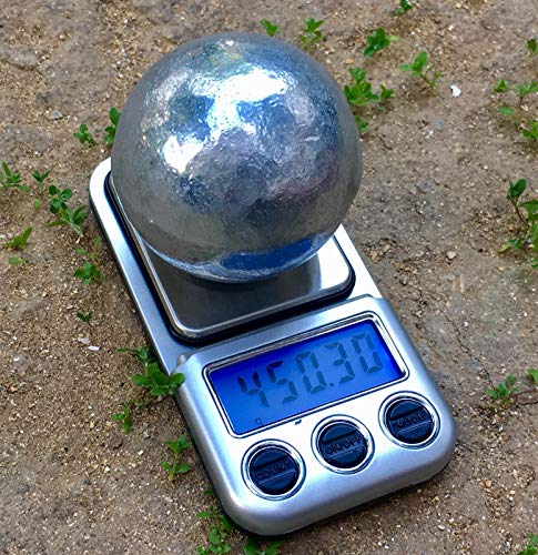 Esfera pulida de Zinc puro de 5cm de diámetro y aprox. 450 gramos de peso