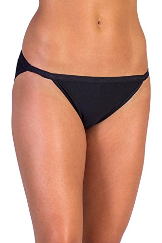 EXOFFICIO Give-N-Go String Bikini Base-Layer-Abajo, Mujer, Negro, Small