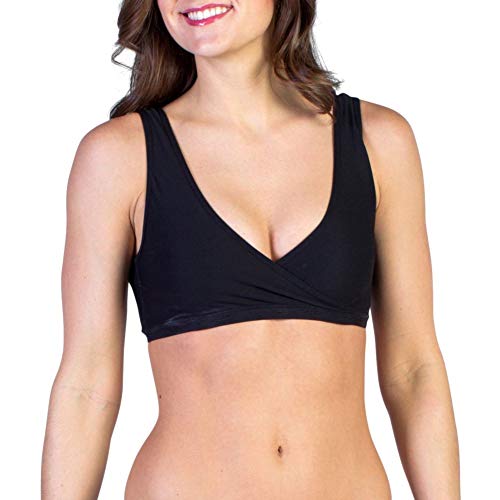 ExOfficio Women's Give-N-Go Crossover Bra, Black, Small