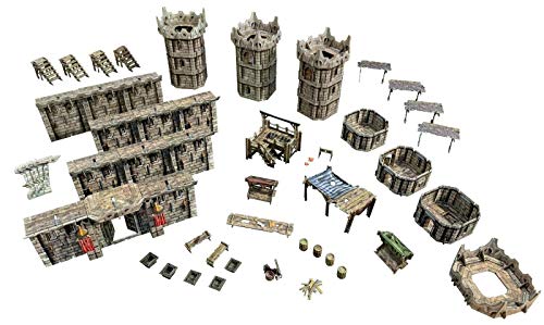 Fantasy Battle Systems Wargames Terrain Citadel - Multi Level Tabletop War Game Board - Wargaming 40K Universe - BSTFWC003