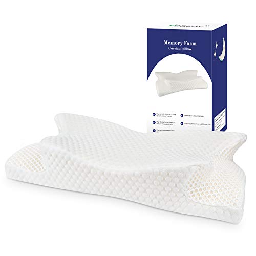 Feagar Almohada Cervical para Dormir de Lado - Almohadas Viscoelasticas para Cuello, Almohadas para Dormir de Lado, Boca Abajo/Arriba