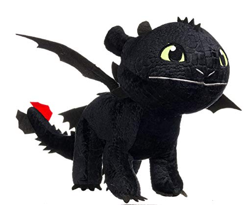 Felpa Dragon Toothless Desdentao 90cm Muy Grande Negro Dark Fury Peluche Original Dragon Trainer Black
