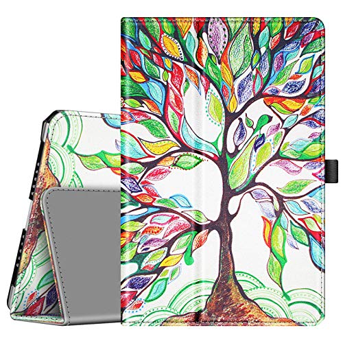 Fintie Folio Funda para iPad 9.7" 2018/2017, iPad Air 2, iPad Air - [Protección de Esquina] Carcasa de Cuero Sintético de Primera con Función de Soporte y Auto-Reposo/Activación, Árbol de Amor