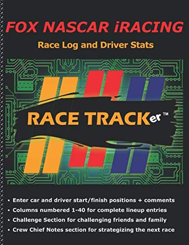 FOX NASCAR iRACING: Race Log and Driver Stats - "Be a part of the race!" 40 car lineup for each race.  Enter Driver start/finish positions, add ... notes section for strategies. Fun for all!