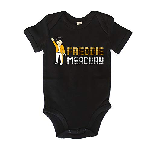 GAMBA TARONJA Freddie Click - Bodie - Body - Freddie Mercury - Queen 3-6 Meses